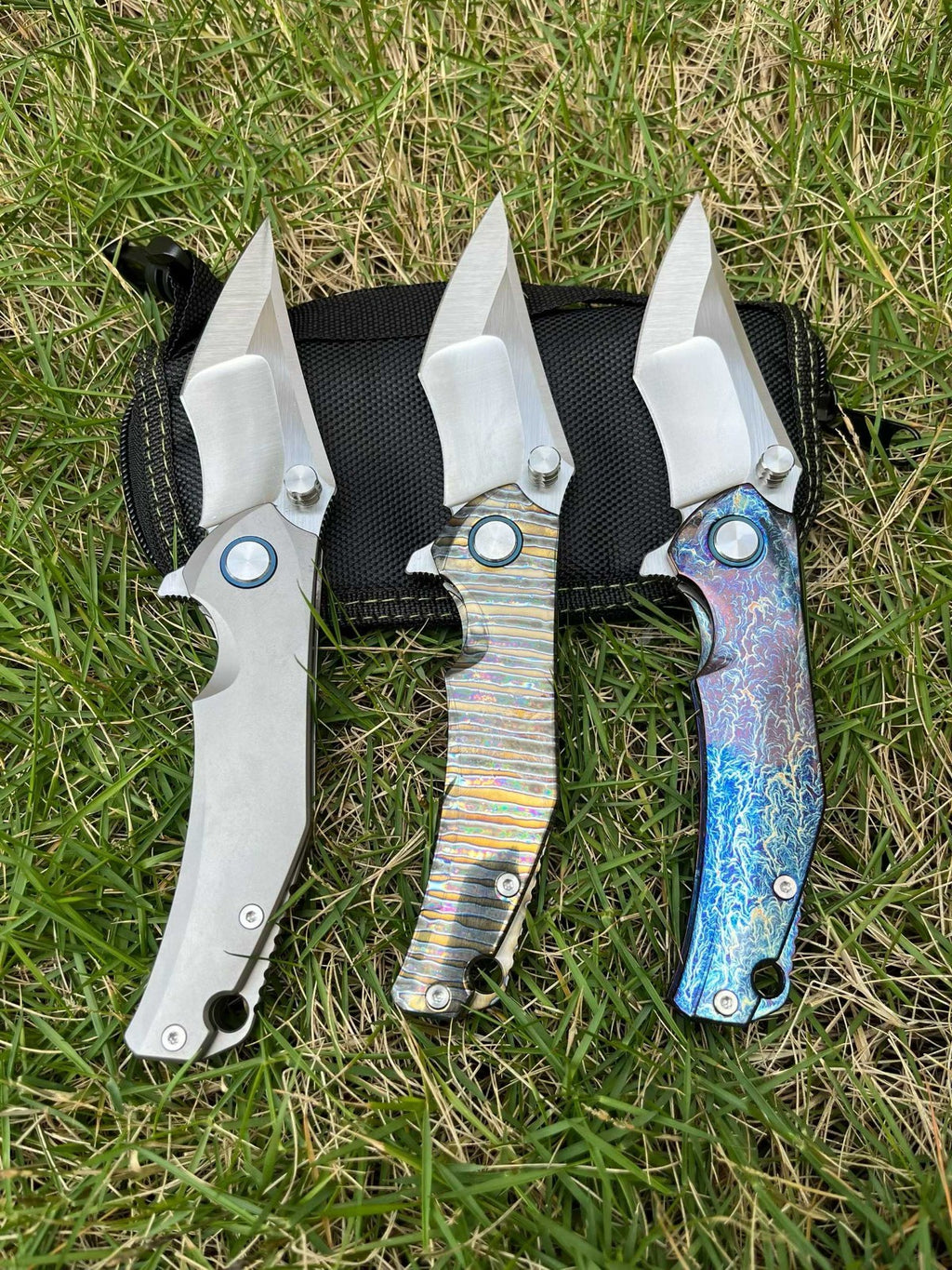 8'' New VG10 Blade Full T4C Titanium HandleFolding Camping Outdoor Utility Pocket Knife VTF200