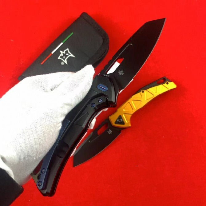 8'' New Fast Opening Magnacut Blade Aluminum Handle Camping Folding Knife VTF552