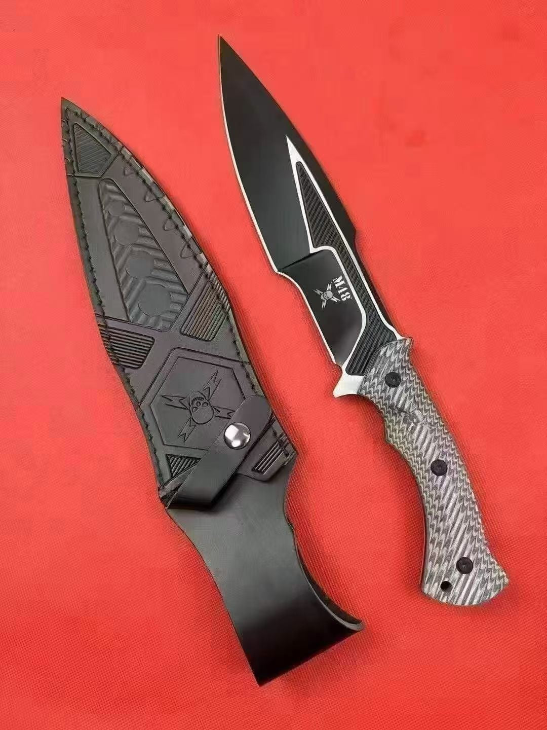 New CNC 7Cr13Mov Steels Fiber Glass handle Collection Outdoor Utility Knife M48