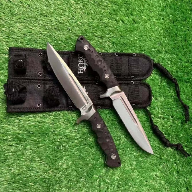 11'' New Full Tang D2 Steel Blade G10 Handle Camping Outdoor Tool Knife VTH97