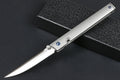 7.5'' New CNC D2 Steel Blade Full T4C Titanium Handle Pocket Camping Outdoor Hiking Folding Knife DF43