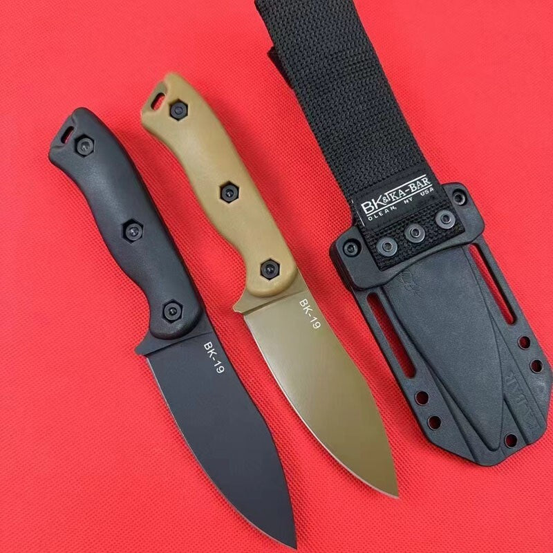 2Pcs/Lot 9'' New D2 Blade GlassFibre Handle Full Tang Outdoor Camping Knife BK19