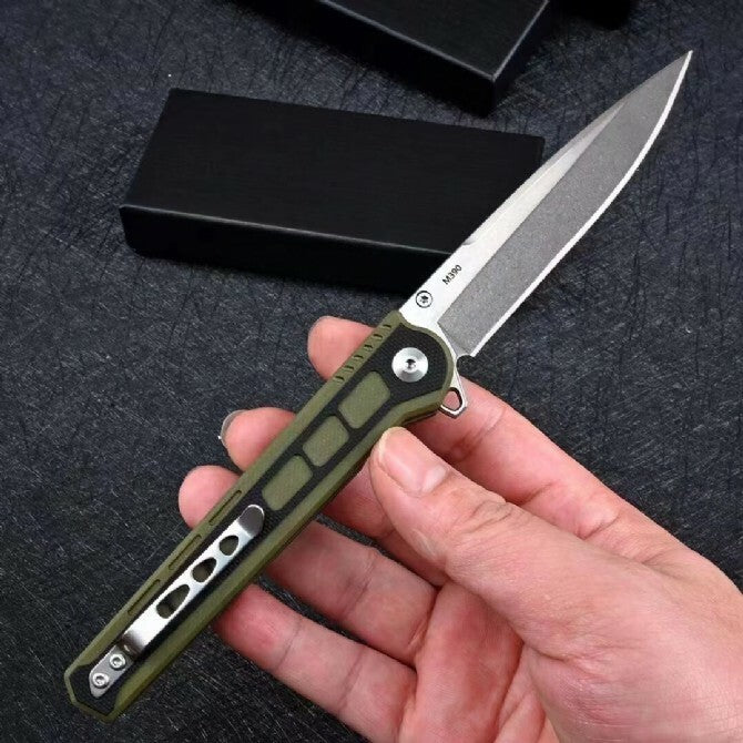 8'' New G10 Handle M390 Steel Blade Pocket Camping Tool Folding Knife VTF21