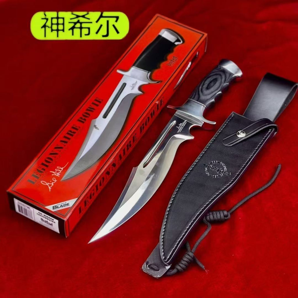 16'' New Mirrorlight 7CR15 Blade Wood Handle Signature Camping Tool Knife VTH45