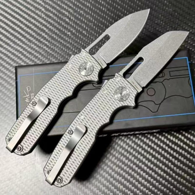 7'' New S35VN Blade Full T4C Titanium Handle Folding Camping Utility Pocket Knife VTF83T