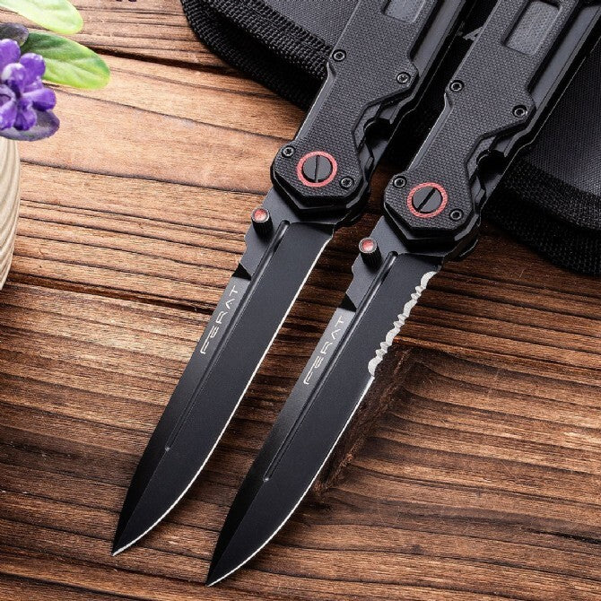 9.5''New Manual Folding Knife D2 Blade G10 Handle Outdoor Pocket Knife VTF87