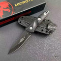 New M390 Steel Stone Wash 4MM Blade G10 Handle Full Tang Camping Knife VTH74B