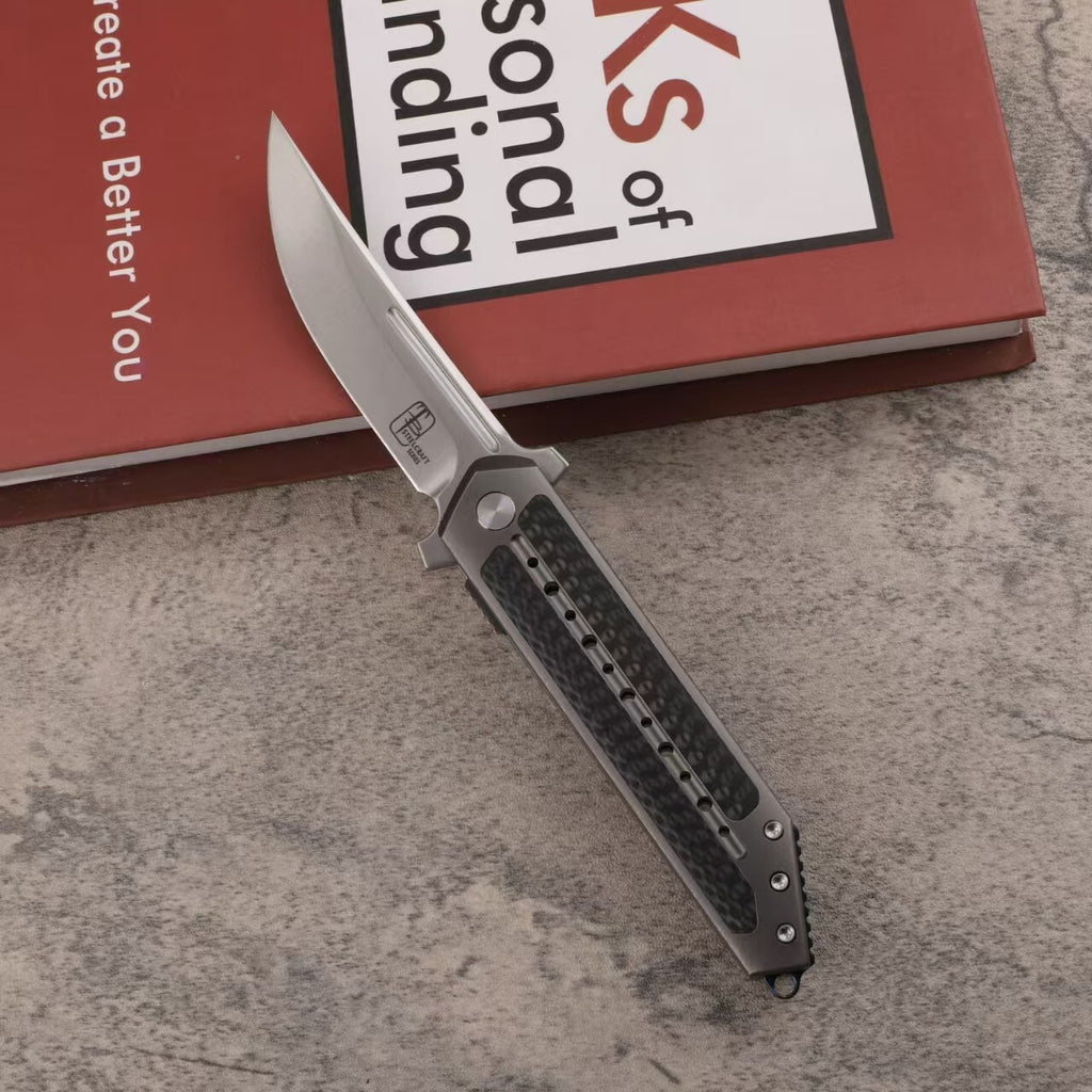 8.5''New Manual Folding Knife S35VN Blade Full T4C Titanium Handle Pocket Camping Outdoor Knife VTF70