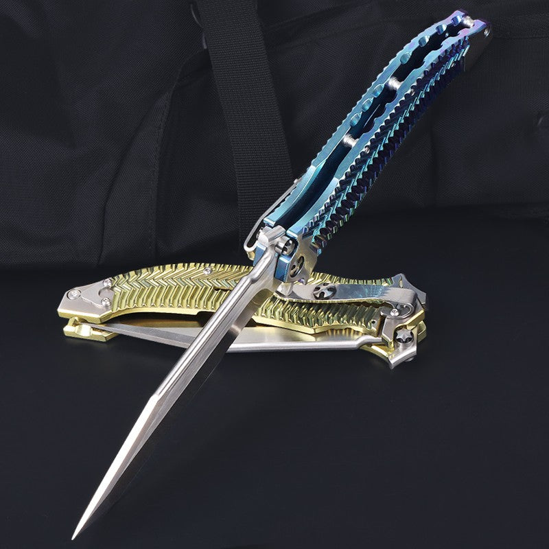 11" New Manual Folding Knife VGA10 Blade Full T4C Titanium HandlePocket Camping Utility Knife VTF128