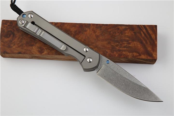 7'' New CNC D2 Blade Sebenza StyleFull T4C Titanium Handle  Folding Knife DF23T