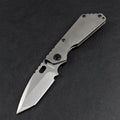8.5'' New CNC Stone Wash D2 Blade Full T4C Titanium Handle Folding Camping Utility Pocket Knife DF89