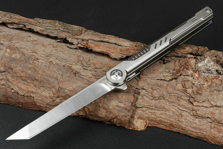 New Fast Opening M390 BladefFull T4C Titanium Handle Pocket Camping Utility Outdoor Folding Knife DF07