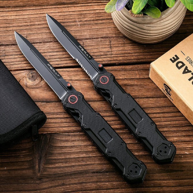 9.5''New Manual Folding Knife D2 Blade G10 Handle Outdoor Pocket Knife VTF87