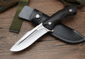 9'' New 440 Steel Fixed Blade Wood Handle Camping Outdoor Utility Knife VTH126