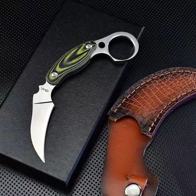 New Stone Wash D2 Fixed Blade G10 Handle Collection Claw Outdoor EDC Knife C12