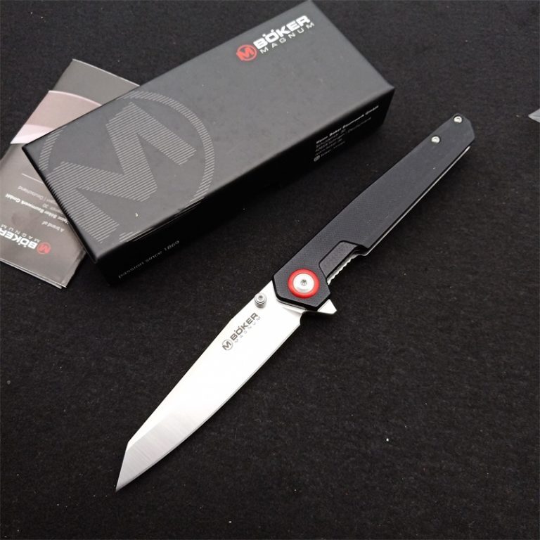 8'' New CNC Fast Opening 440B Steel Blade G10 Handle Camping Folding Knife VTF27