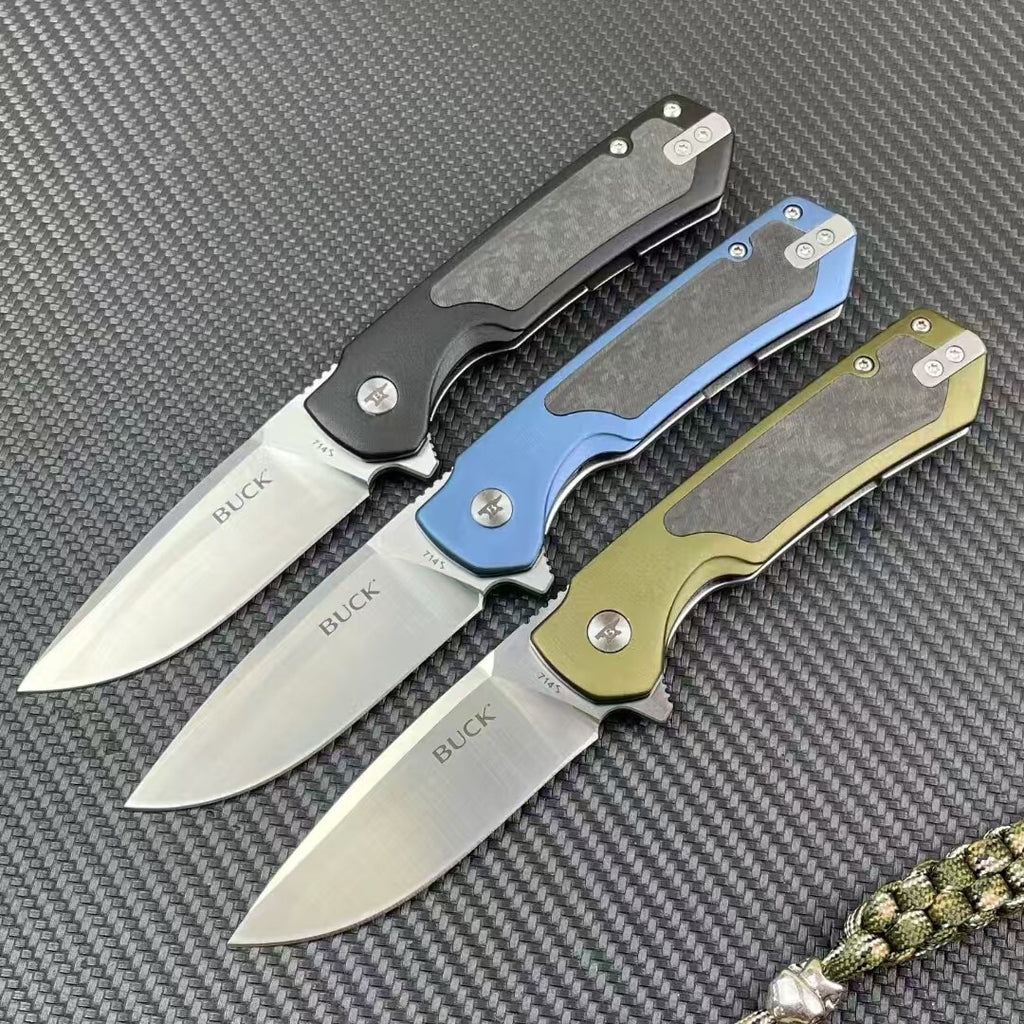 7'' New D2 Blade Steels Handle Pocket Folding Camping Outdoor Tool Knife DF02