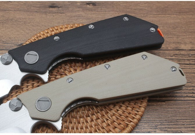 New Manual Folding Knife D2 Blade G10 Handle Pocket Camping Tool Knife DF160