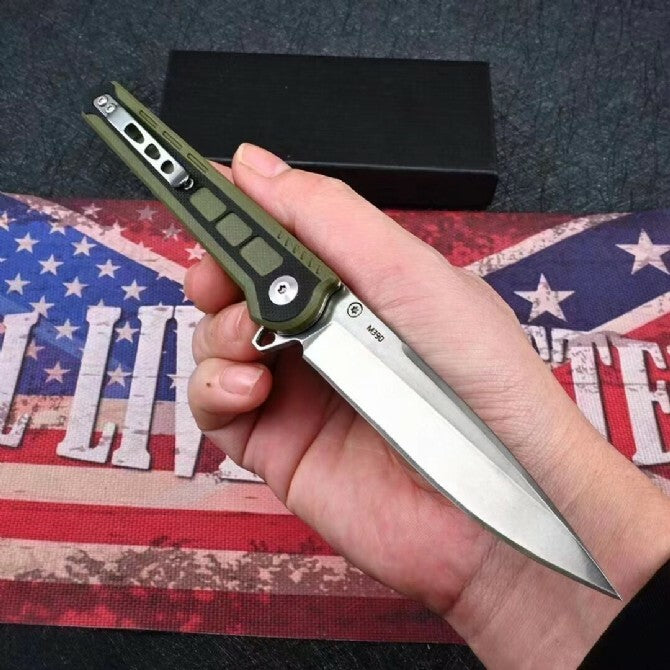 8'' New G10 Handle M390 Steel Blade Pocket Camping Tool Folding Knife VTF21