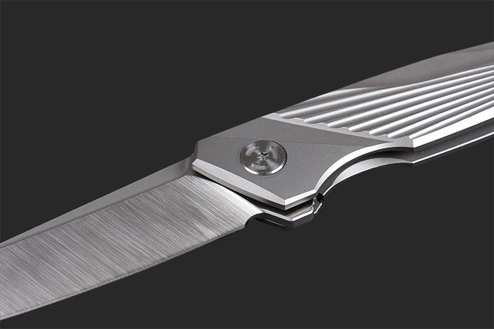 8'' New CNC M390 Steel Blade Full T4C Titanium Handle Pocket Camping Utility Outdoor Folding Knife DF96