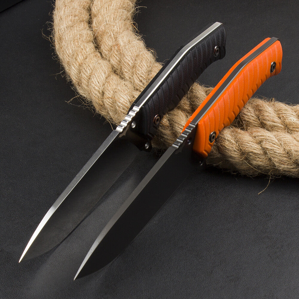 10'' New CNC DC53 Steel 5MM Blade G10 Handle Camping Outdoor Tool Knife VTH76