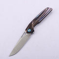 New Manual Folding Knife D2 Steel Blade Full T4C Titanium Handle Pocket Camping Outdoor Knife DF47