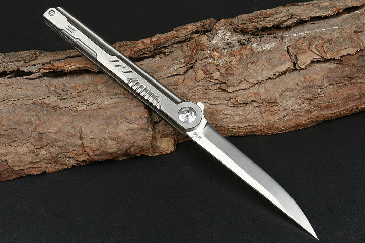 New Fast Opening M390 BladefFull T4C Titanium Handle Pocket Camping Utility Outdoor Folding Knife DF07