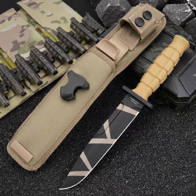 12'' New CNC N690 Steel Blade Nylon Handle Camping Outdoor Utility Knife VTH36N
