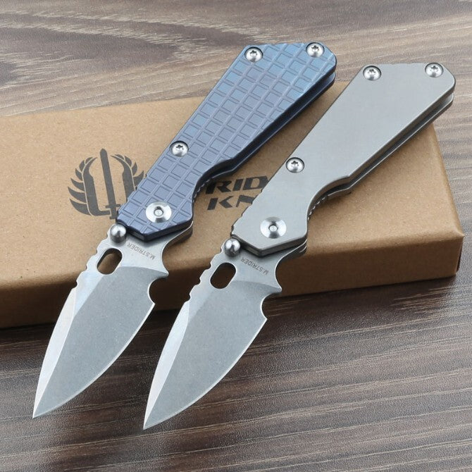 6.5'' New CPM154 Blade Full T4C Titanium Handle Pocket Camping Utility Outdoor Folding Knife VTF56