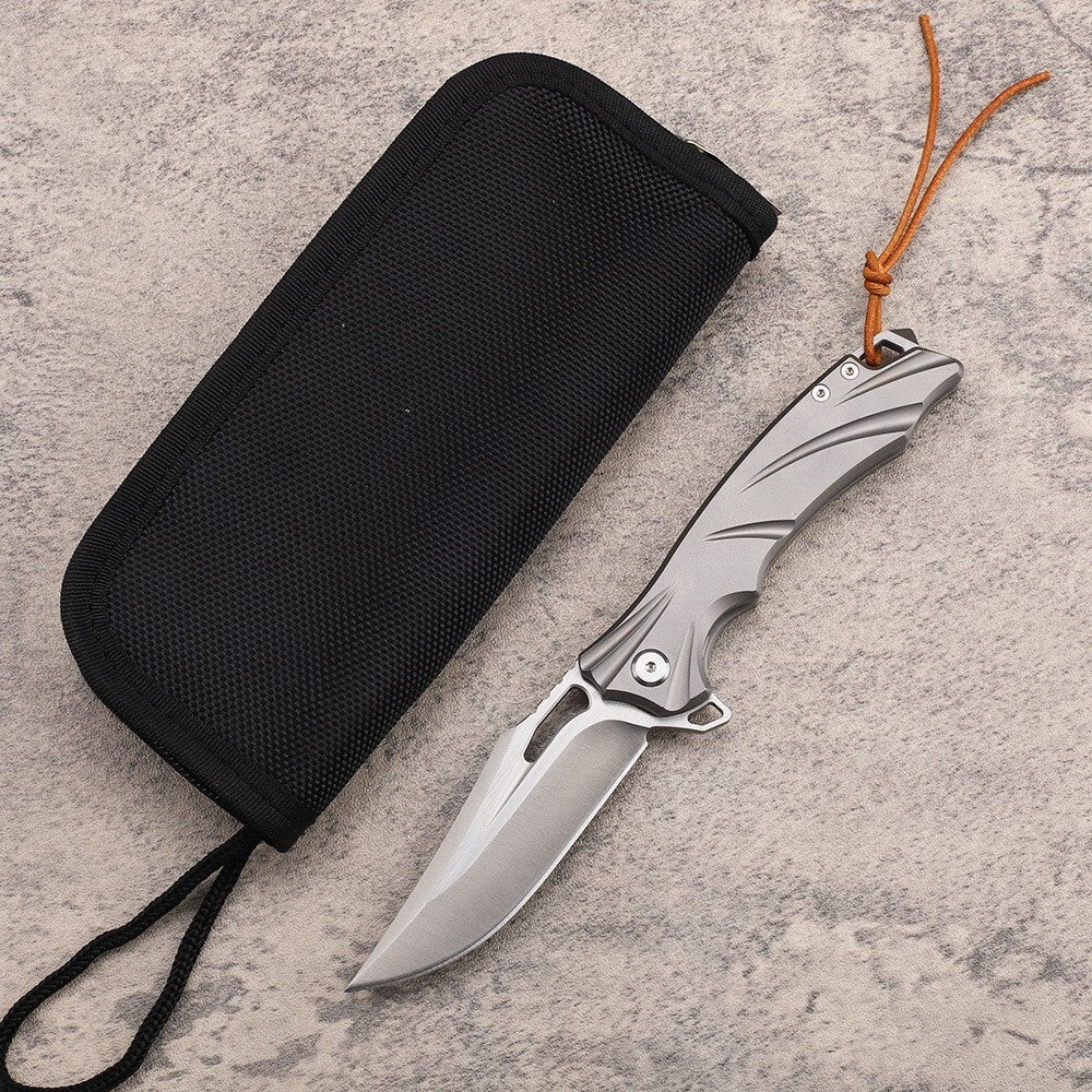 New Folding Knife M390 Blade Full T4C Titanium Handle Pocket Camping Utility Outdoor Knife VTF197