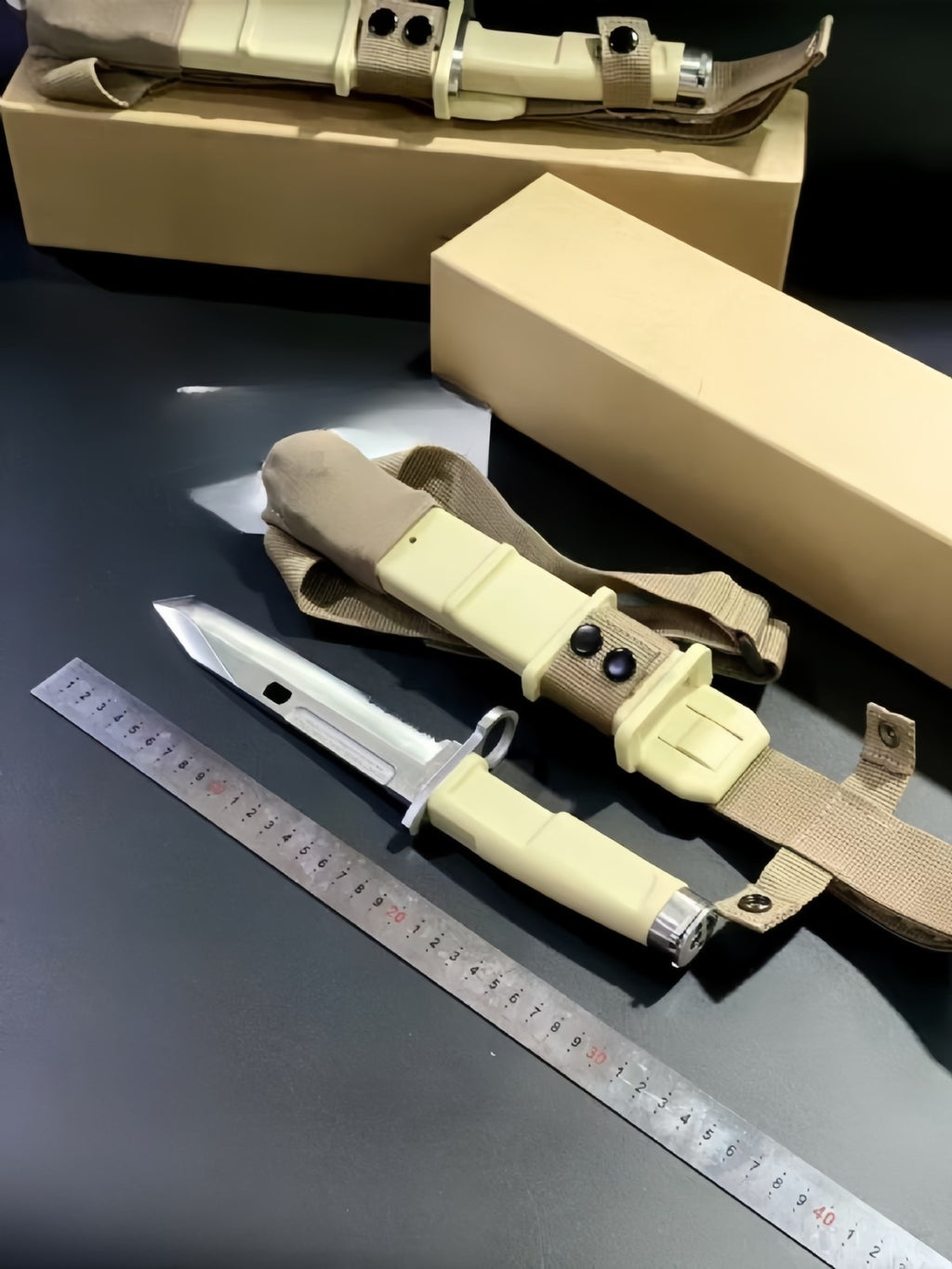 New N690 Steel Fixed Blade FORPRENE Handle Camping Outdoor Utility Knife VTH15
