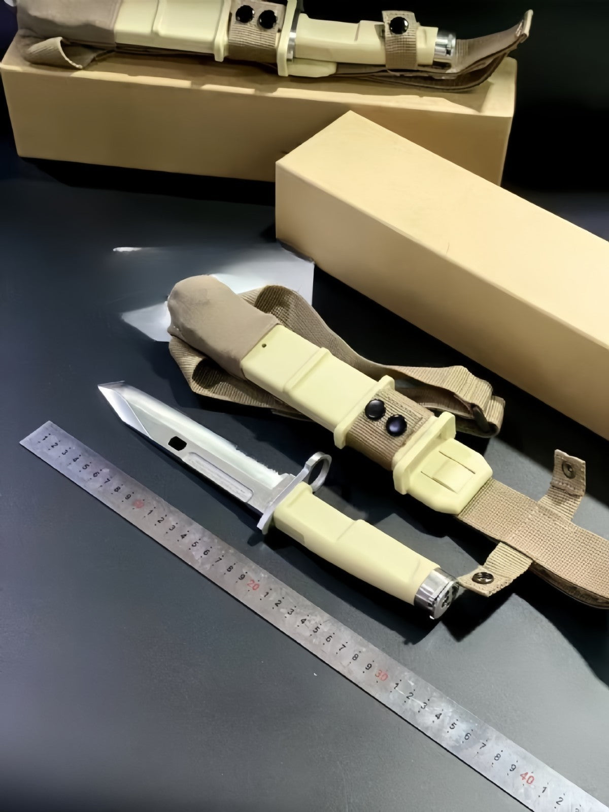 New N690 Steel Fixed Blade FORPRENE Handle Camping Outdoor Utility Knife VTH15