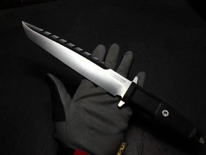 New N690 Steel Fixed Blade Forprene Handle Camping Outdoor Tool Knife VTH10