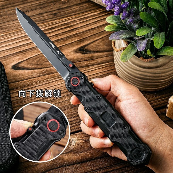 9.5''New Manual Folding Knife D2 Blade G10 Handle Outdoor Pocket Knife VTF87