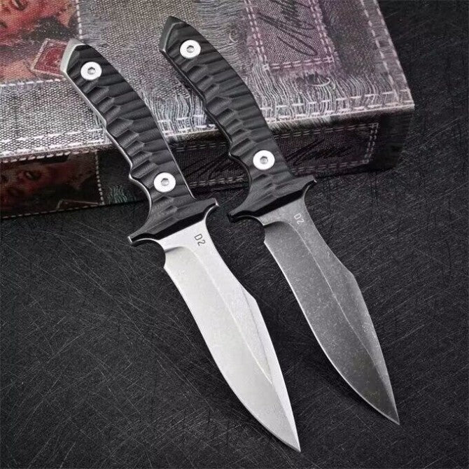 8'' New CNC D2 Blade Full Tang G10 Handle Sharp Outdoor Utility Tool Knife VTH69