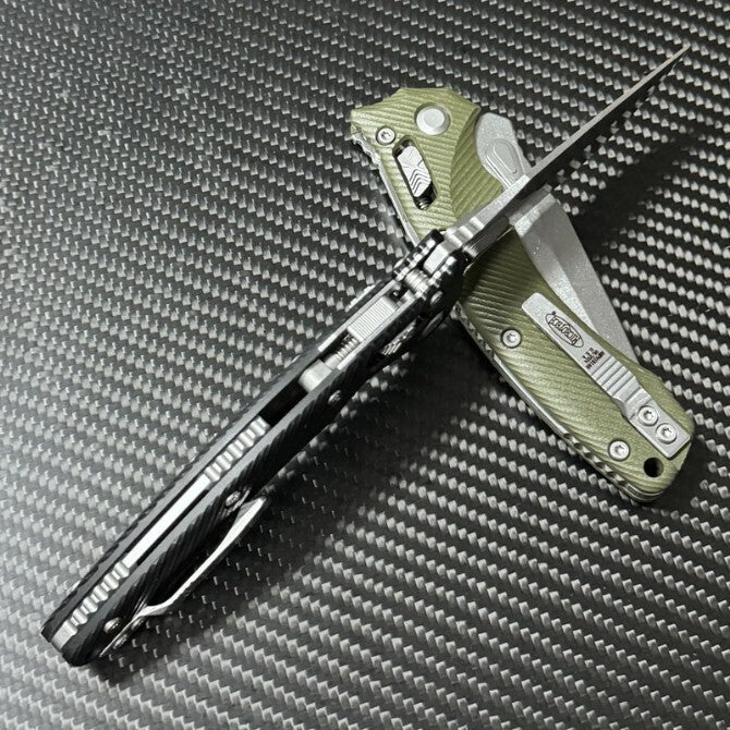 9''New StoneWash M390 Blade G10 Handle Pocket Folding Camping Tool Knife VTF110G
