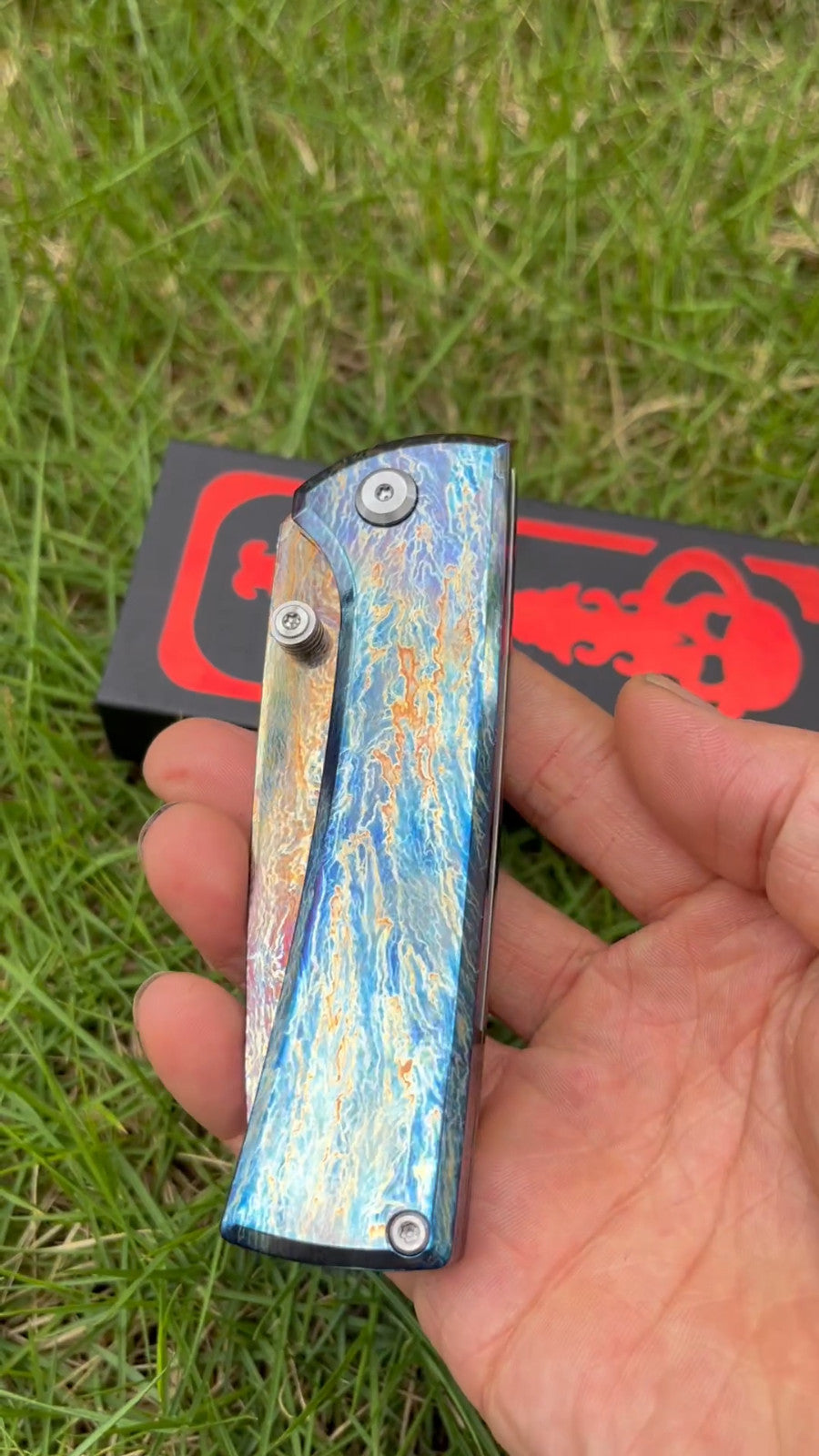8'' New Folding Tool M390 Steels Blade Full T4C Titanium Handle  Camping PocketKnife VTF107S