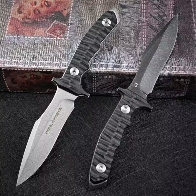 8'' New CNC D2 Blade Full Tang G10 Handle Sharp Outdoor Utility Tool Knife VTH69