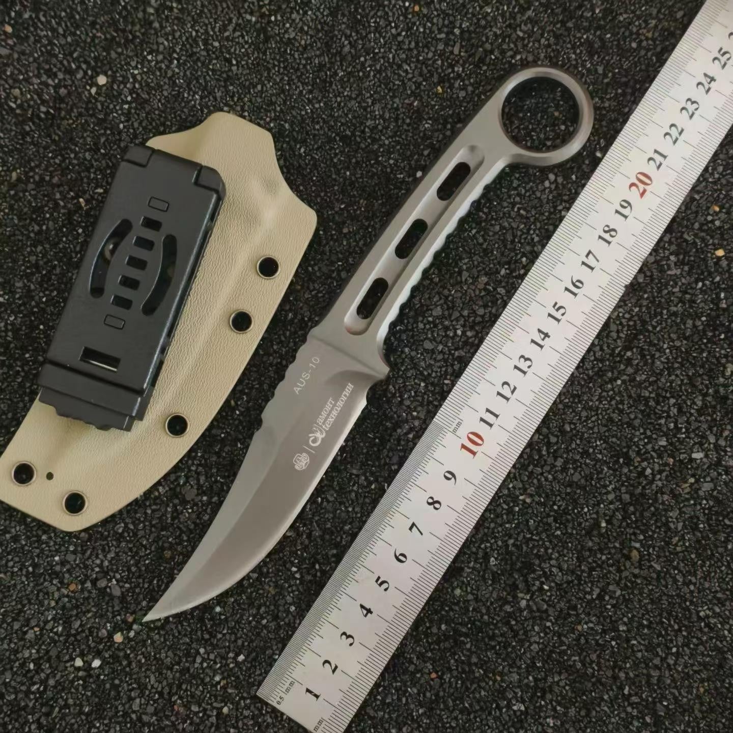 New Fixde Blade AUS-10 Steel Blade Full Tang Survival Hunting EDC Knife VTH23