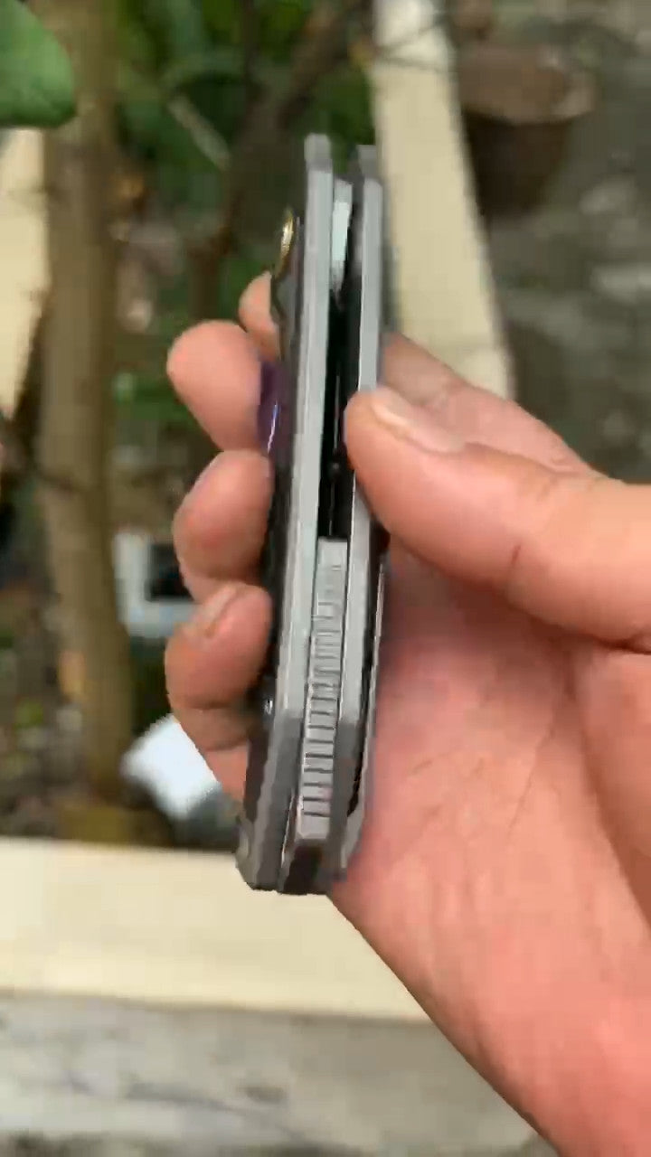 8''New 14C28N Blade Full T4C Titanium Handle Pocket Camping Utility Outdoor Folding Knife VTF203