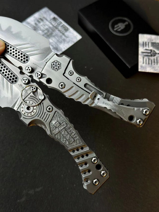 10" New CNC Z-Wear Steel Blade T4C Handle Camping Tool Folding Knife VTF161
