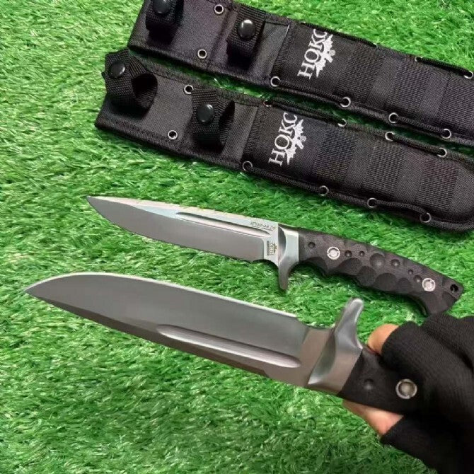 11'' New Full Tang D2 Steel Blade G10 Handle Camping Outdoor Tool Knife VTH97