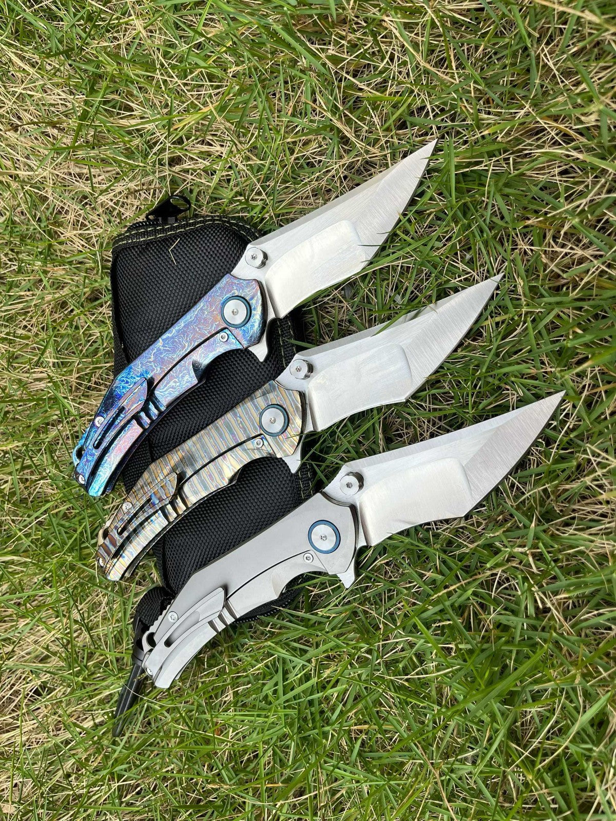 8'' New VG10 Blade Full T4C Titanium HandleFolding Camping Outdoor Utility Pocket Knife VTF200