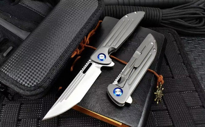 8'' New CNC M390 BladeFull T4C Titanium Handle  Folding Utility Tool Knife VTF92