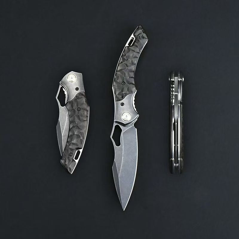 8.5'' New Wootz Steel Blade Wood Handle Camping Outdoor ToolFolding Knife VTF100