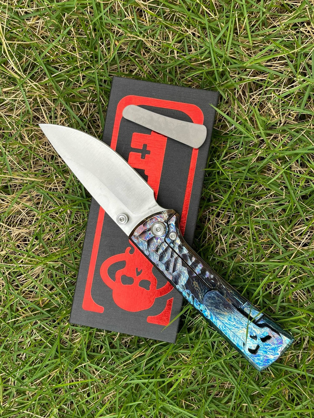 8'' New FoldingKnife M390 Blade Full T4C Titanium Handle Pocket Camping Outdoor Utility Knife VTF95G