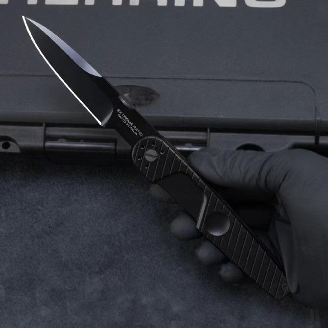 8'' New CNC N690 Steel Blade Aluminum Handle Camping Pocket Folding Knife VTF17