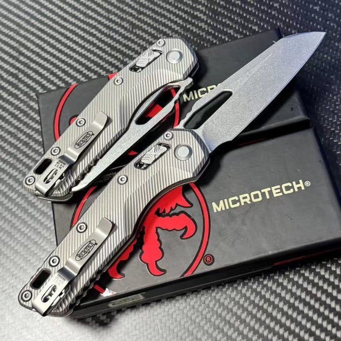 New Stone Wash M390 Steel Blade Full T4C Titanium Handle Pocket Utility Survival Folding Knife VTF66T