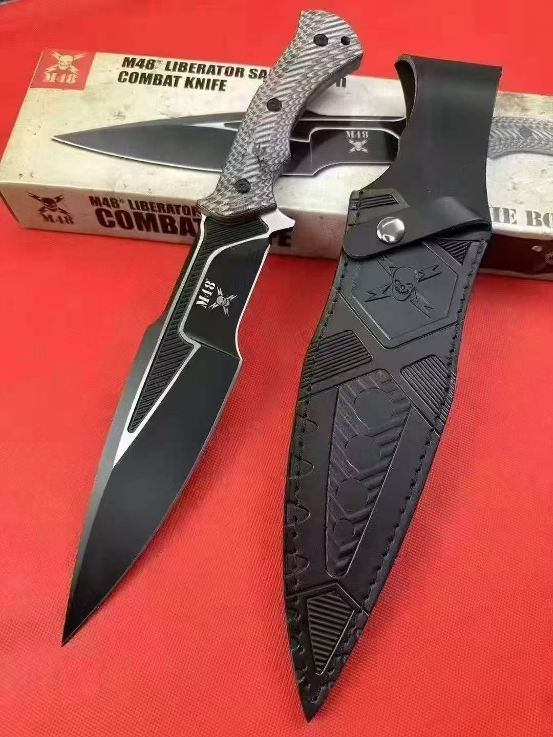 New CNC 7Cr13Mov Steels Fiber Glass handle Collection Outdoor Utility Knife M48