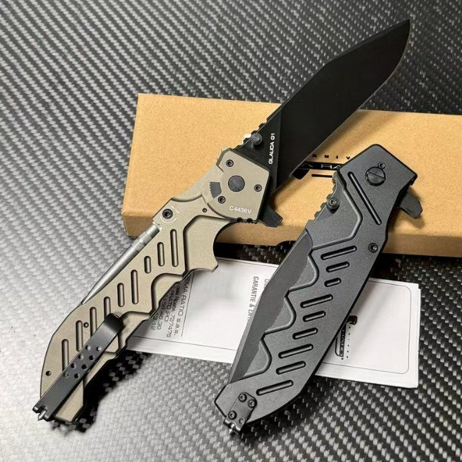 10'' New CNC N690 Blade Aluminum Handle Outdoor Tool Pocket Folding Knife VTF106